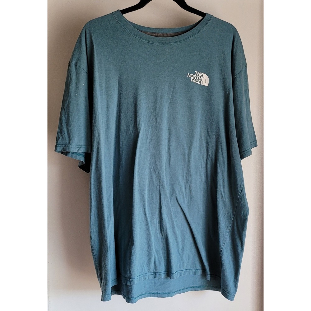The North Face T-Shirt XXL Blue Graphic Crew Neck Cotton Casual Tee Top - Picture 1 of 5
